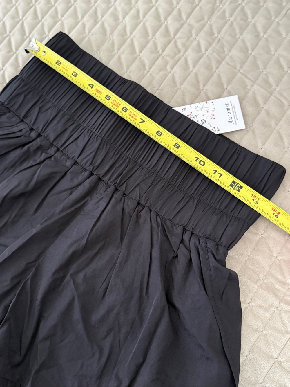 NWT Automet Athletic Shorts Black - Wide Waistband Elastic Size S - Picture 6 of 7